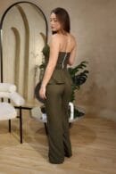 Pantalón Sabina en lino corte recto wide leg – elegante y versátil