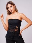 Blusa Susan tipo strapless con recogido lateral. Talla única.